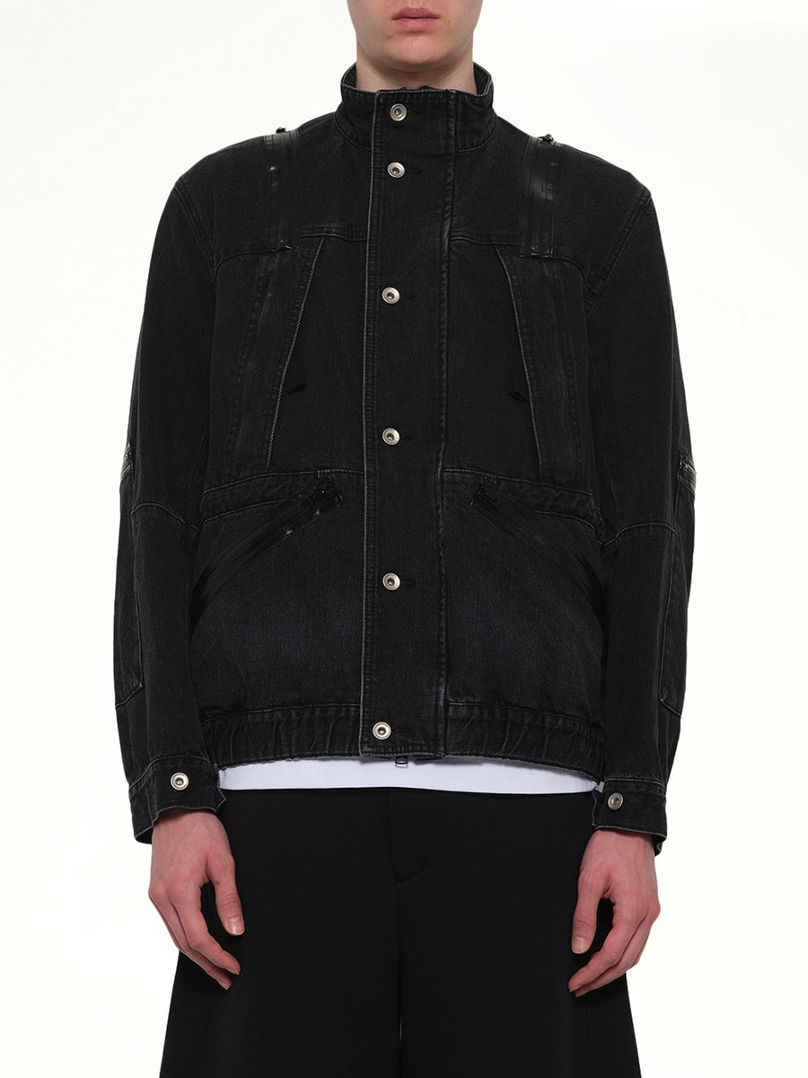 Denim Blouson in Black