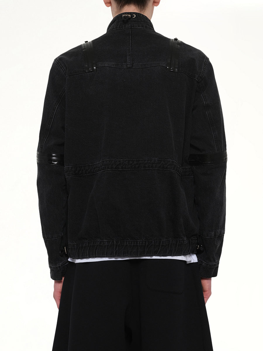 Denim Blouson in Black