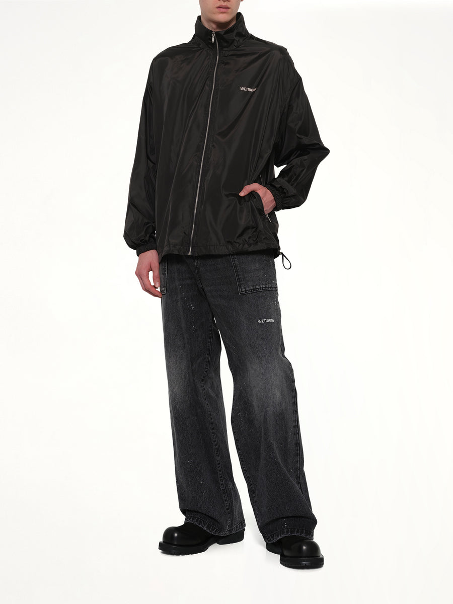Logo Windbreaker Jacket in Black