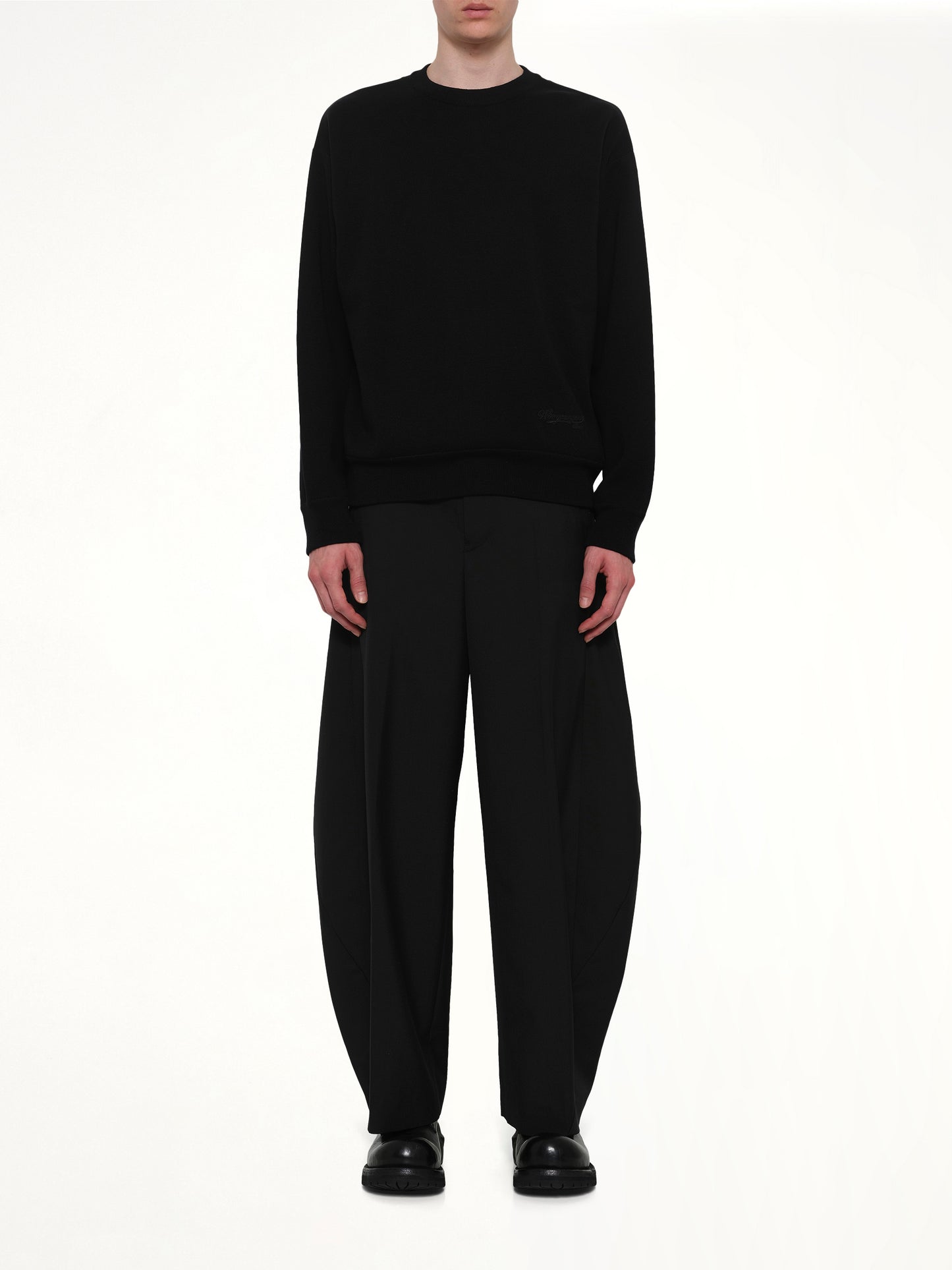 Baseball Logo Sweater in Black