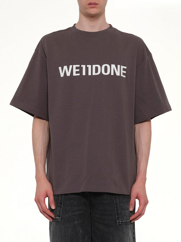 チャコールのベーシックロゴラージTシャツ