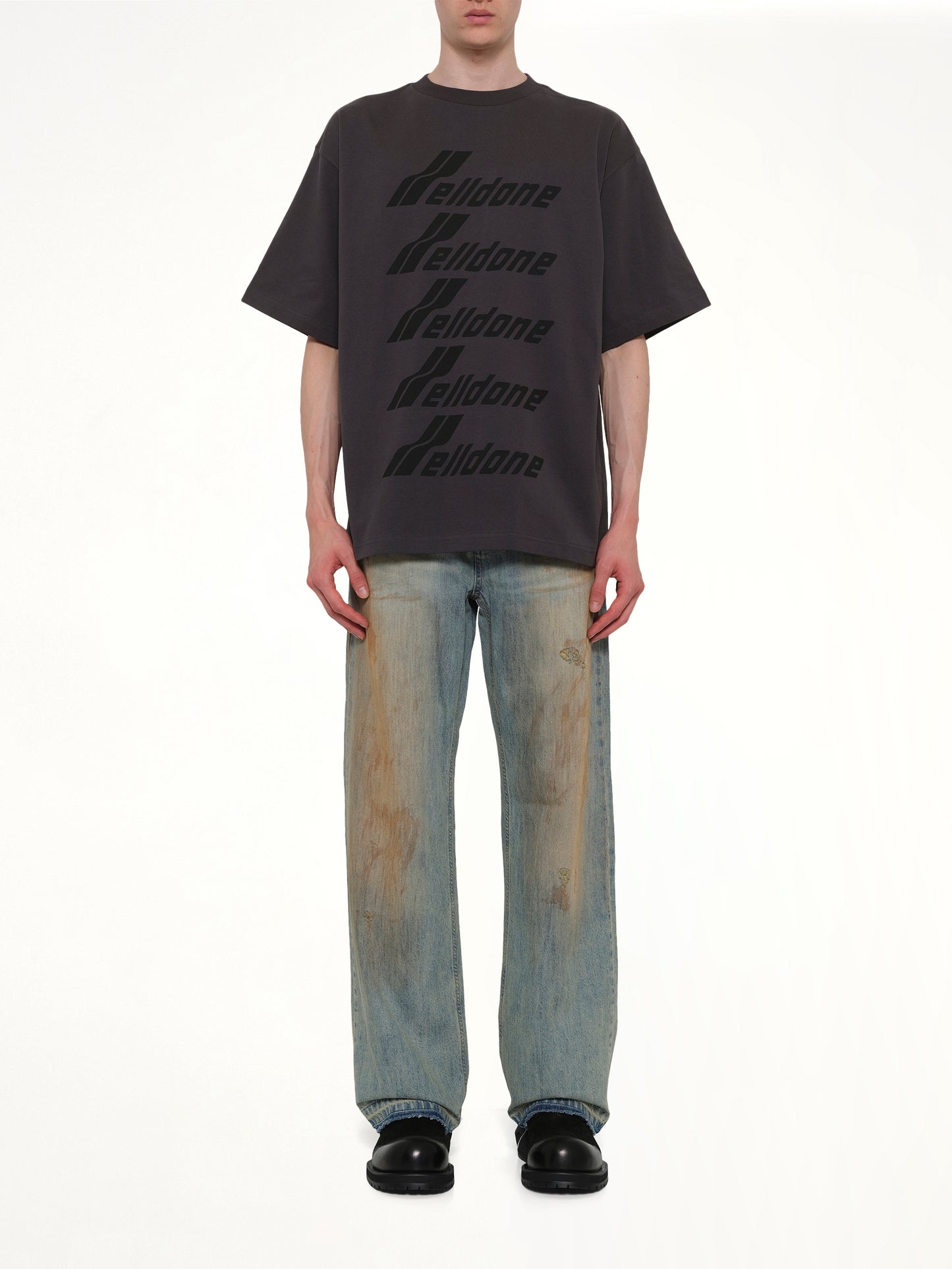 Classic Front Logo T-Shirt in Charcoal