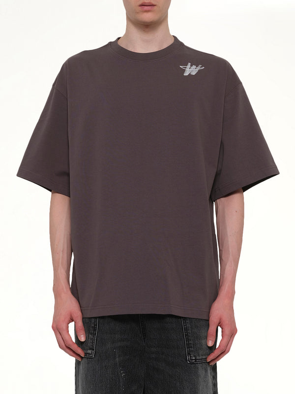 Cotton WD Logo T-Shirt in Charcoal