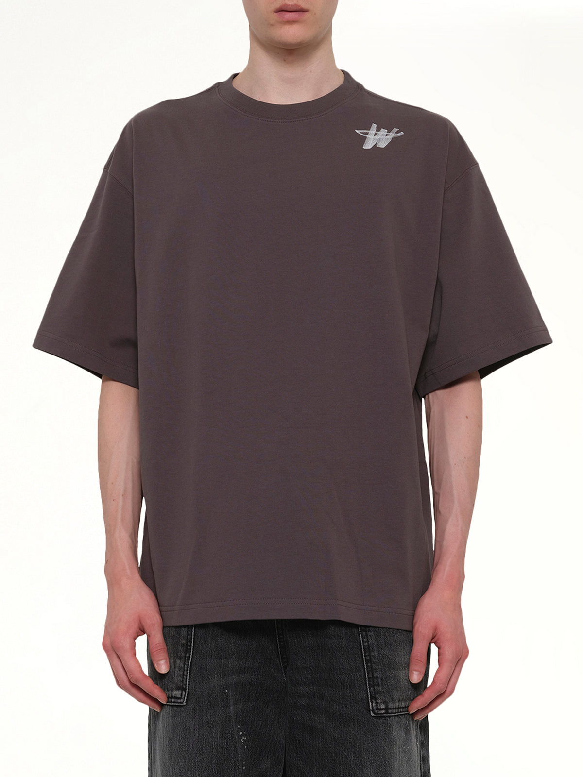 Cotton WD Logo T-Shirt in Charcoal