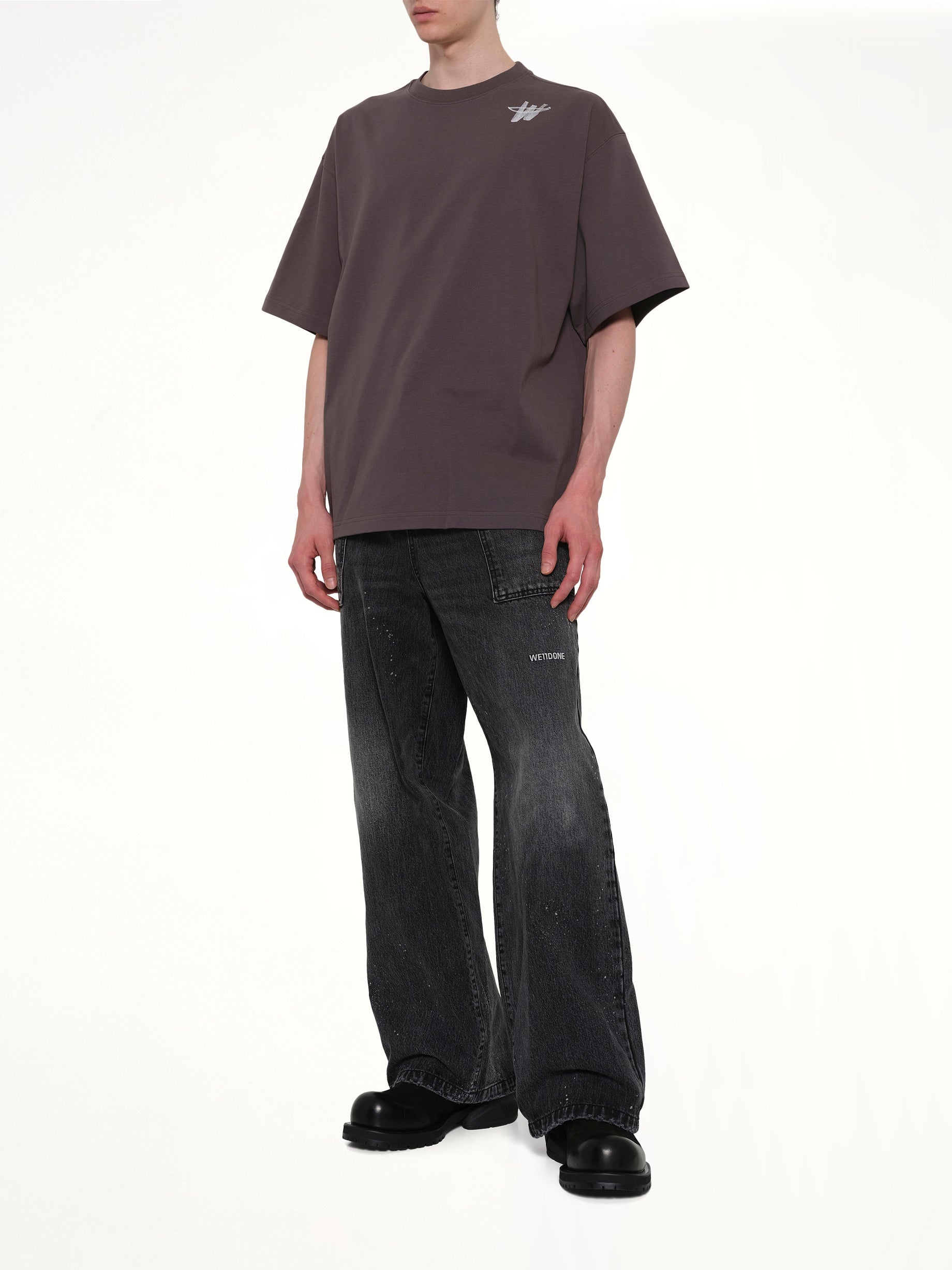 Cotton WD Logo T-Shirt in Charcoal