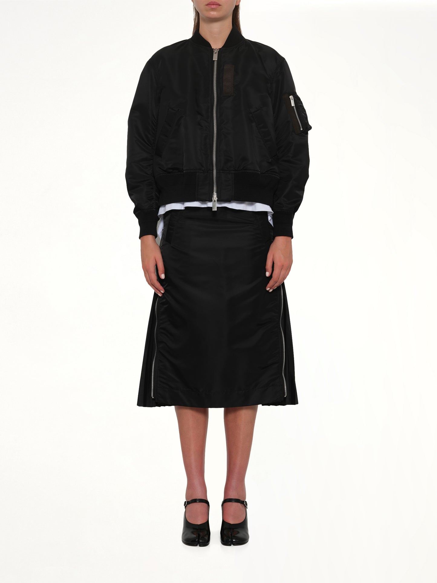 Nylon Twill Blouson in Black