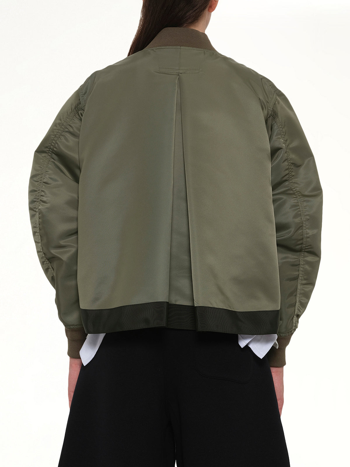 카키 나일론 트윌 블루종