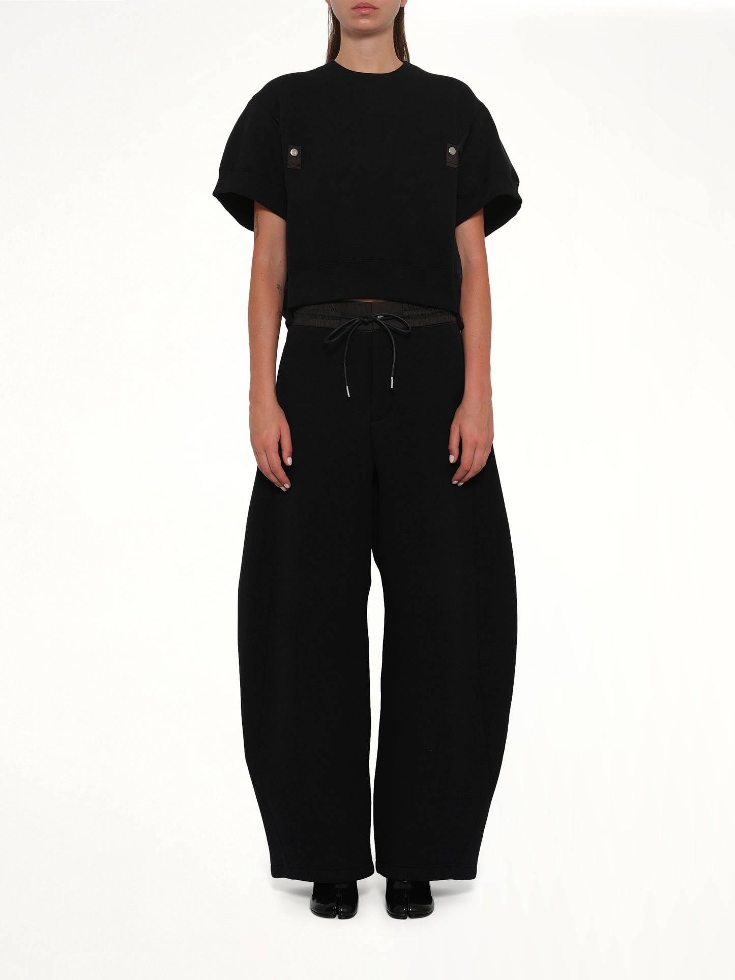 Sponge Sweat Short Sleeve Pullover in Black