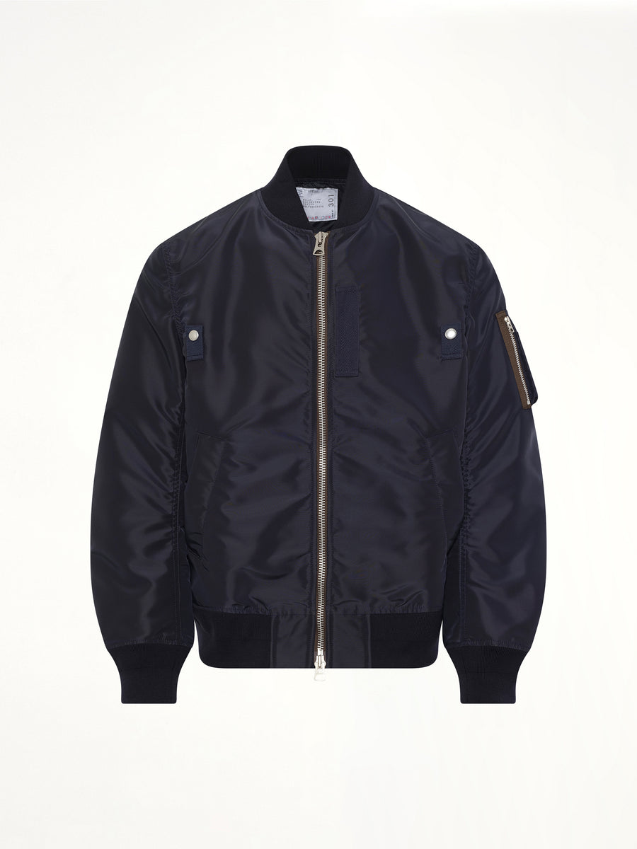 Classic Nylon Twill Blouson in Navy