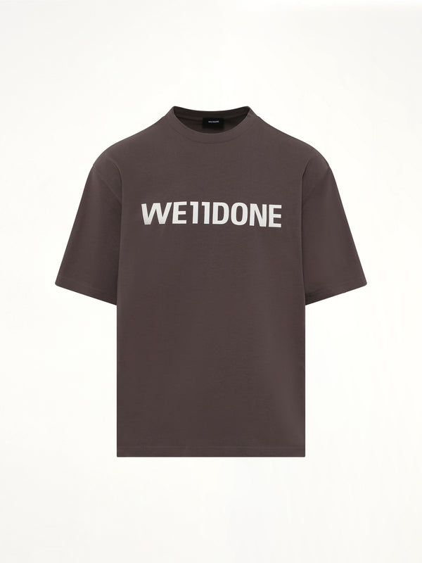 チャコールのベーシックロゴラージTシャツ
