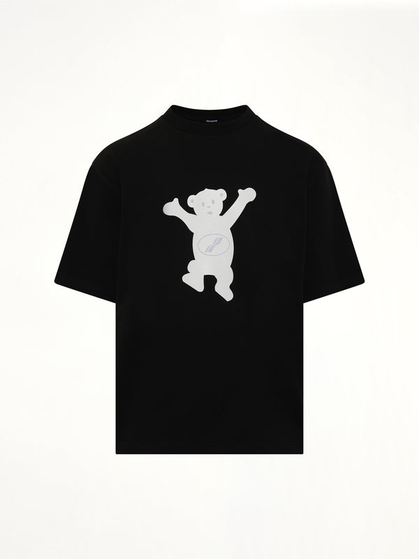 黒のロゴテディTシャツ