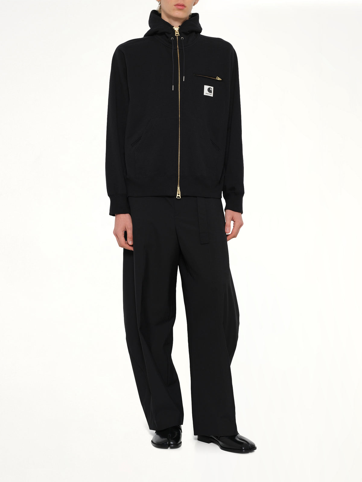Carhartt WIP 黑色棉质平纹针织连帽衫