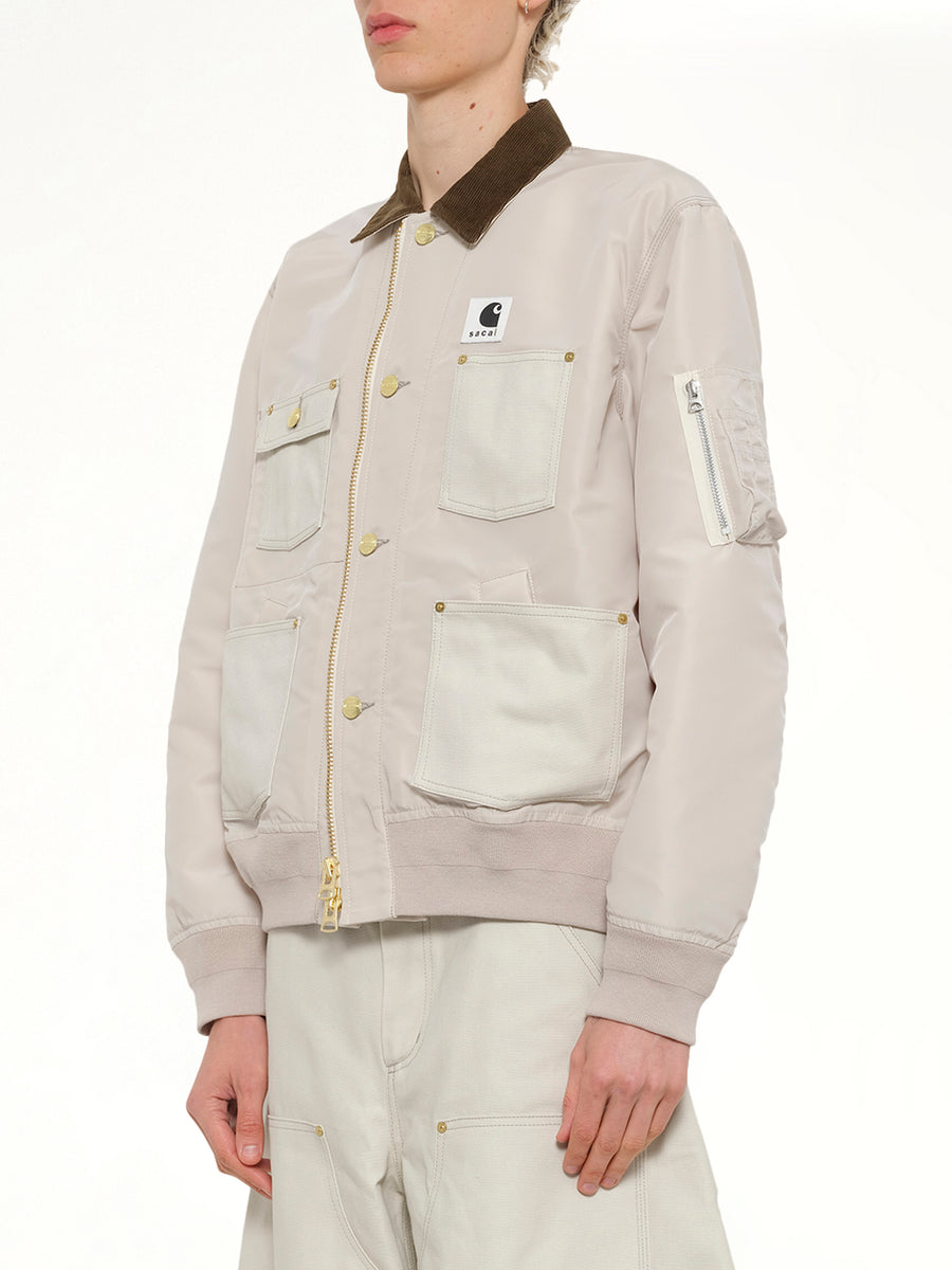 Carhartt WIP Nylon Twill x Duck Blouson in Ivory