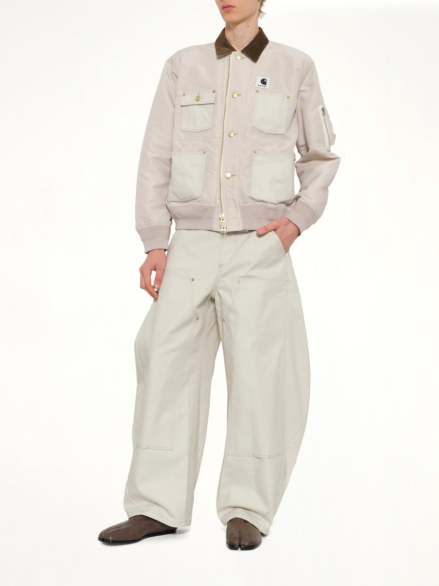 Carhartt WIP Nylon Twill x Duck Blouson in Ivory