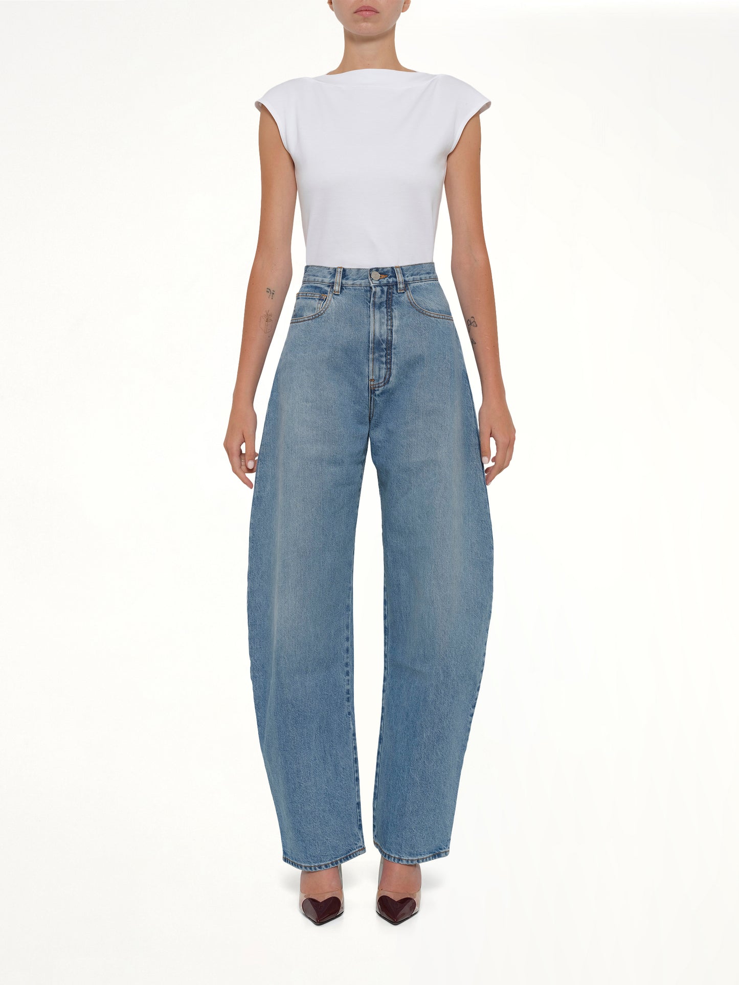 Round Pants in Cloudy Blue