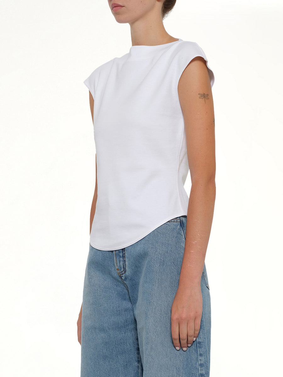 Cap T-Shirt in White