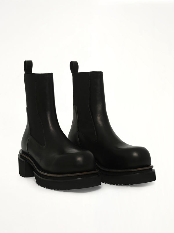 Beatle Bogun in Black Front View | RICK OWENS