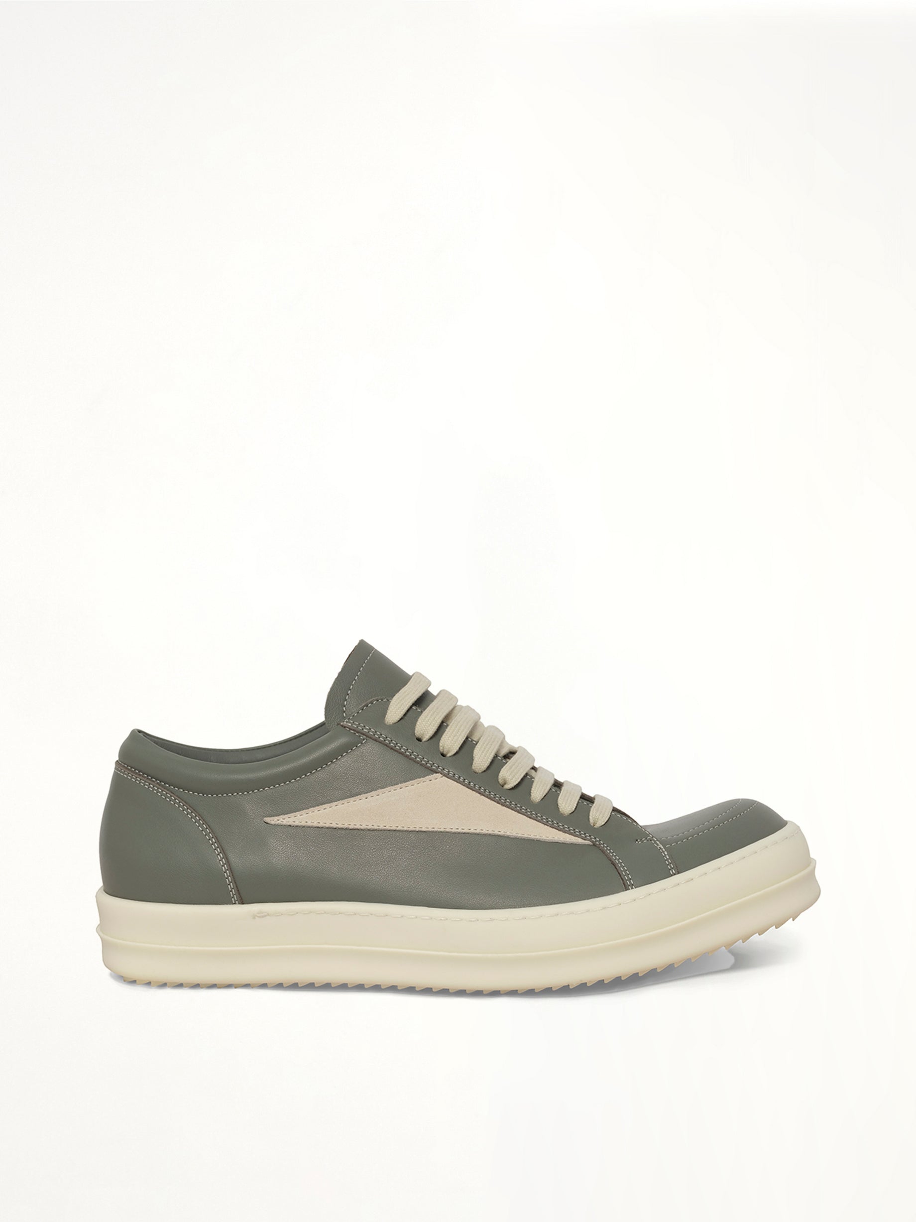 Vintage Sneaks in Euca/Milk Side View | RICK OWENS
