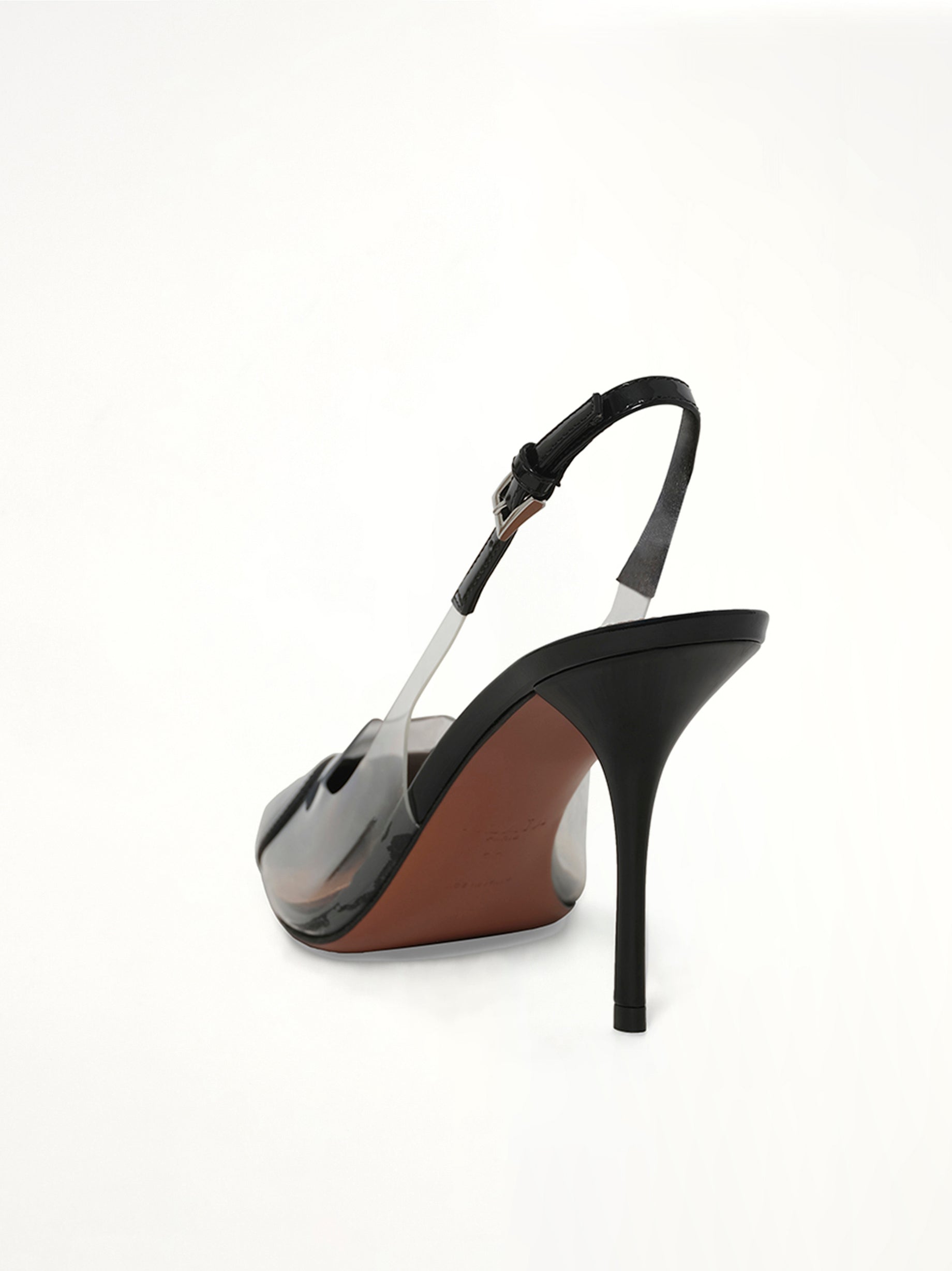 Le Coeur Slingbacks H90 in Black Back View | ALAIA