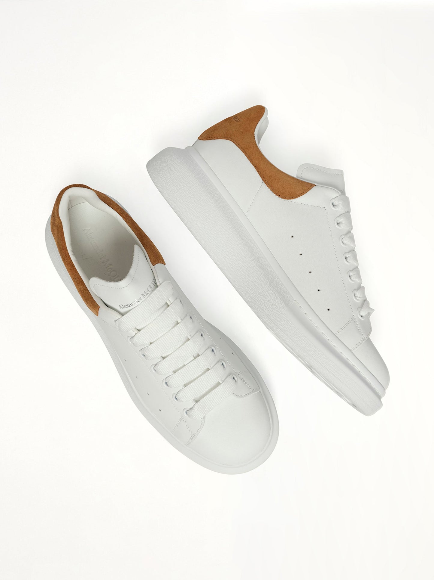 Larry Oversized Sneaker in White/Tan