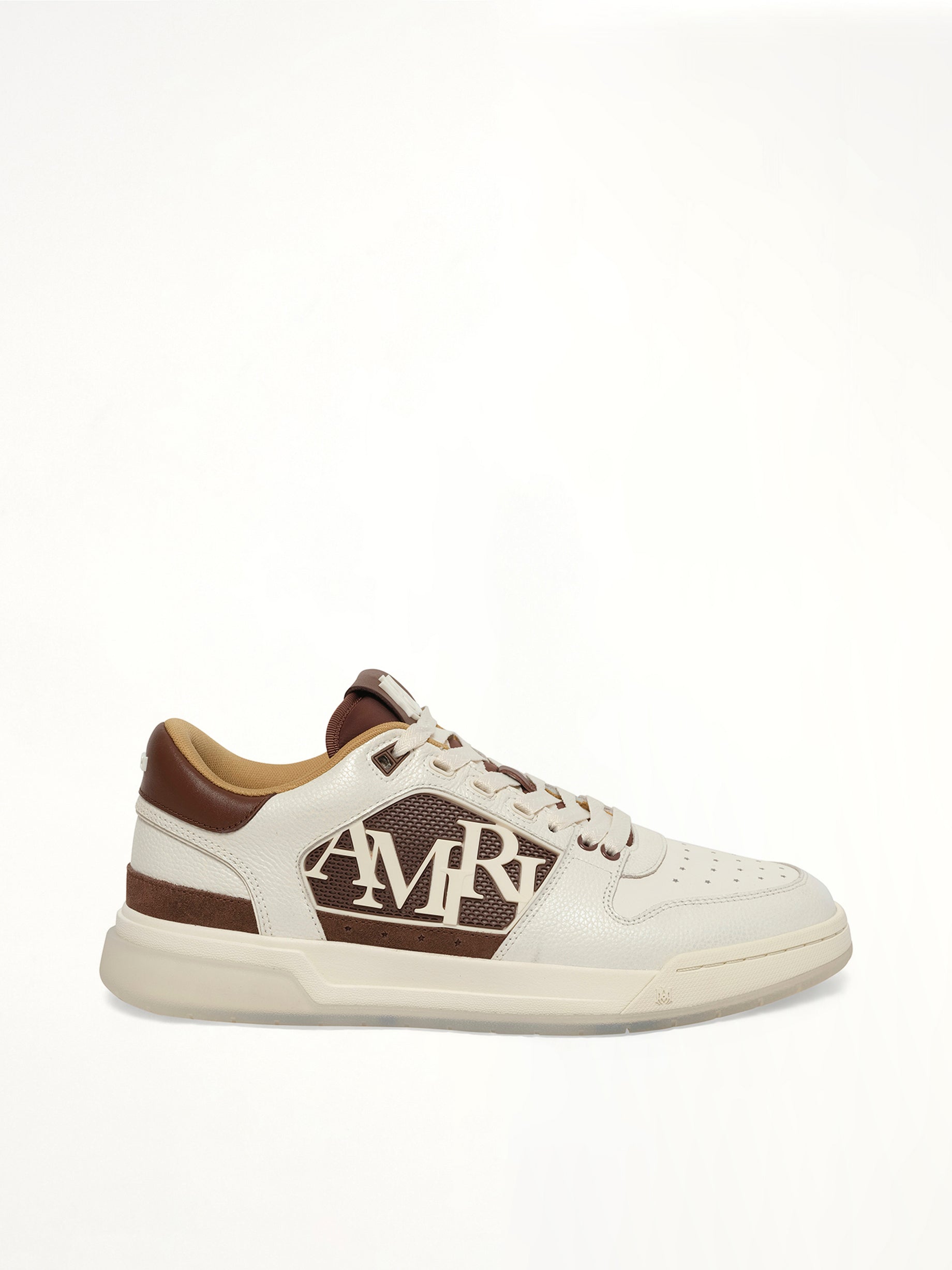 Pebbled Classic Low Sneaker in Tobacco Side View | AMIRI