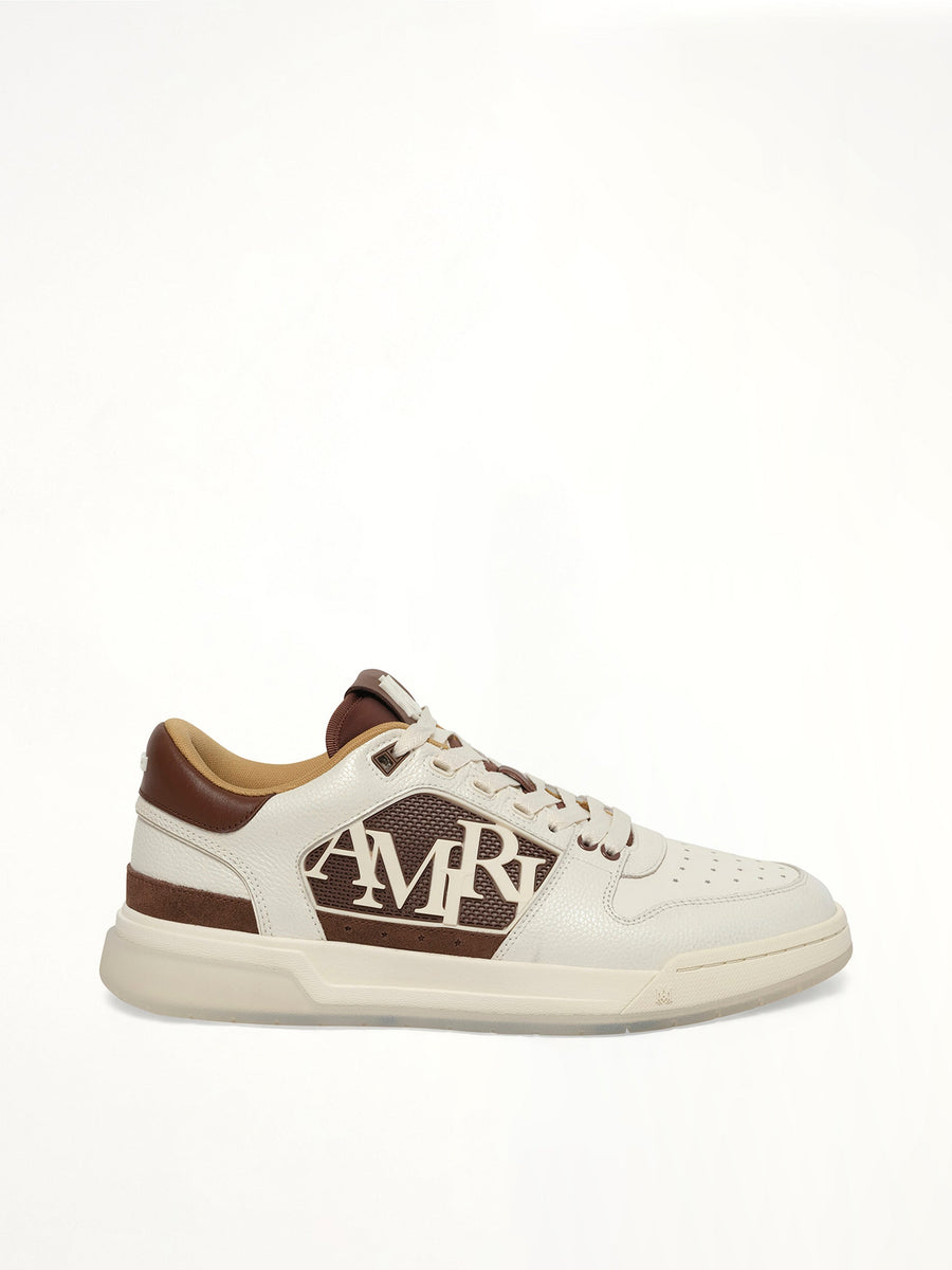 Pebbled Classic Low Sneaker in Tobacco Side View | AMIRI