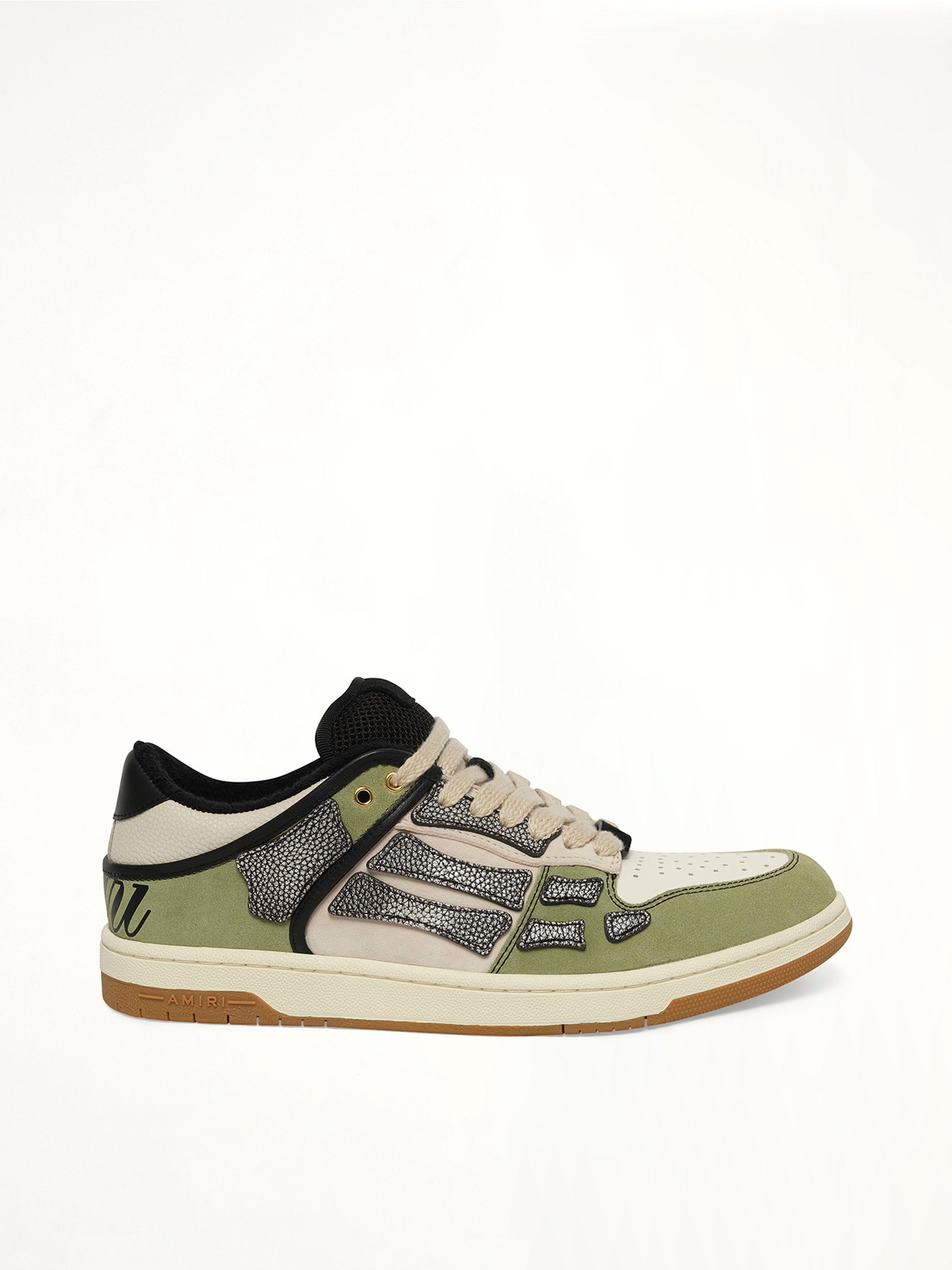 XL Skel Top Low Sneaker in Green Tea Side View | AMIRI
