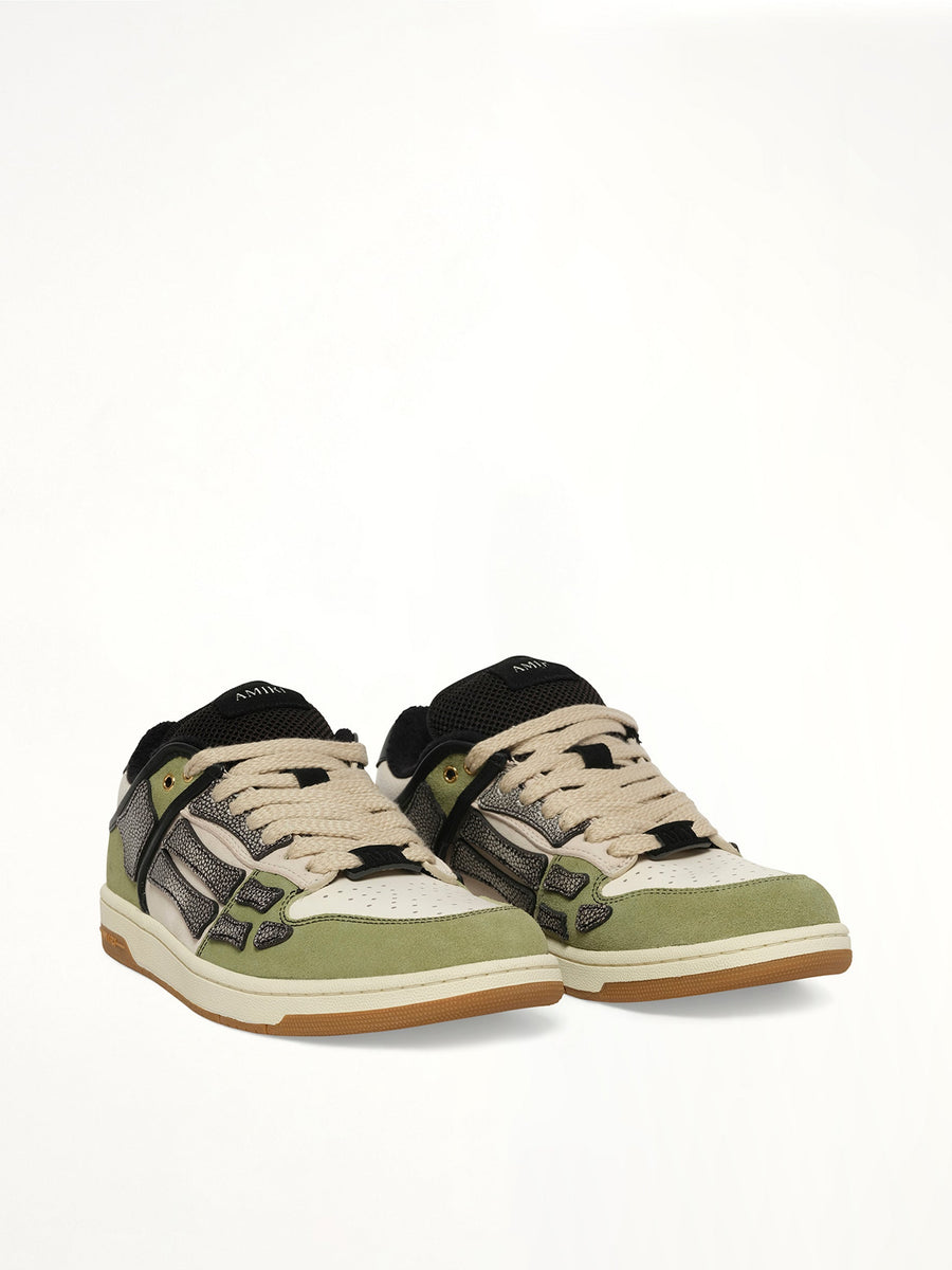 XL Skel Top Low Sneaker in Green Tea Front View | AMIRI