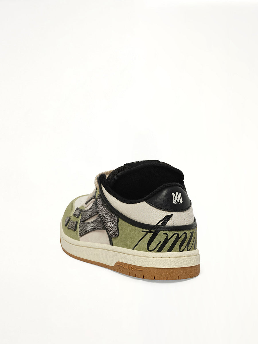 XL Skel Top Low Sneaker in Green Tea Back View | AMIRI