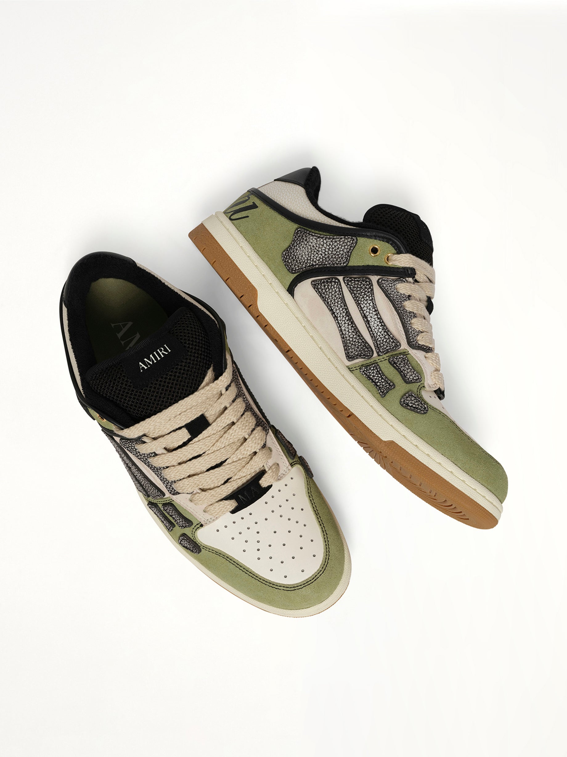XL Skel Top Low Sneaker in Green Tea Top View | AMIRI