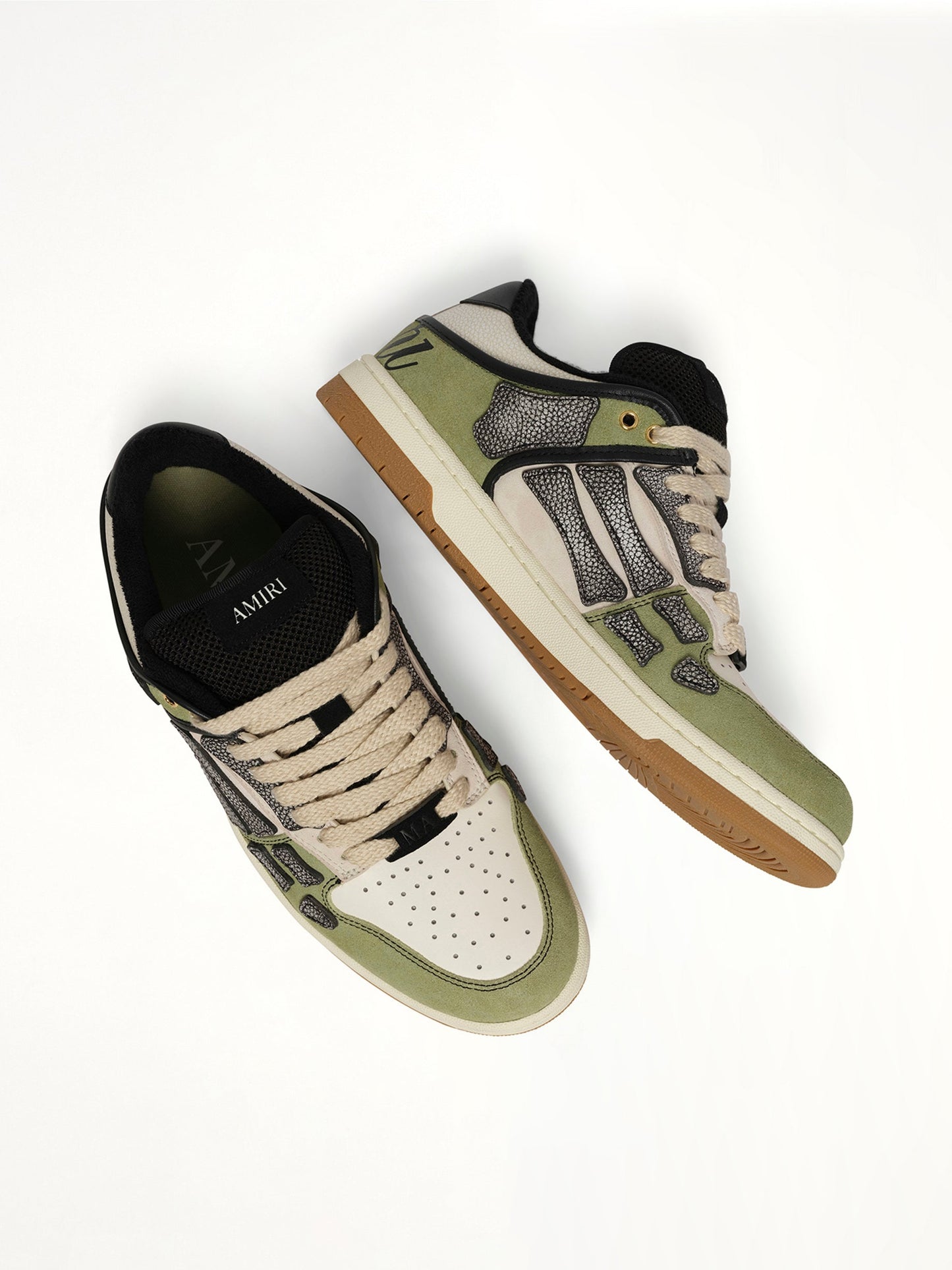 XL Skel Top Low Sneaker in Green Tea Top View | AMIRI