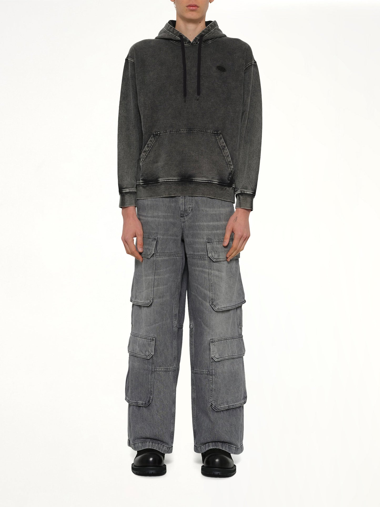 S-BOXT-HOOD-DEN Hoodie in Grey