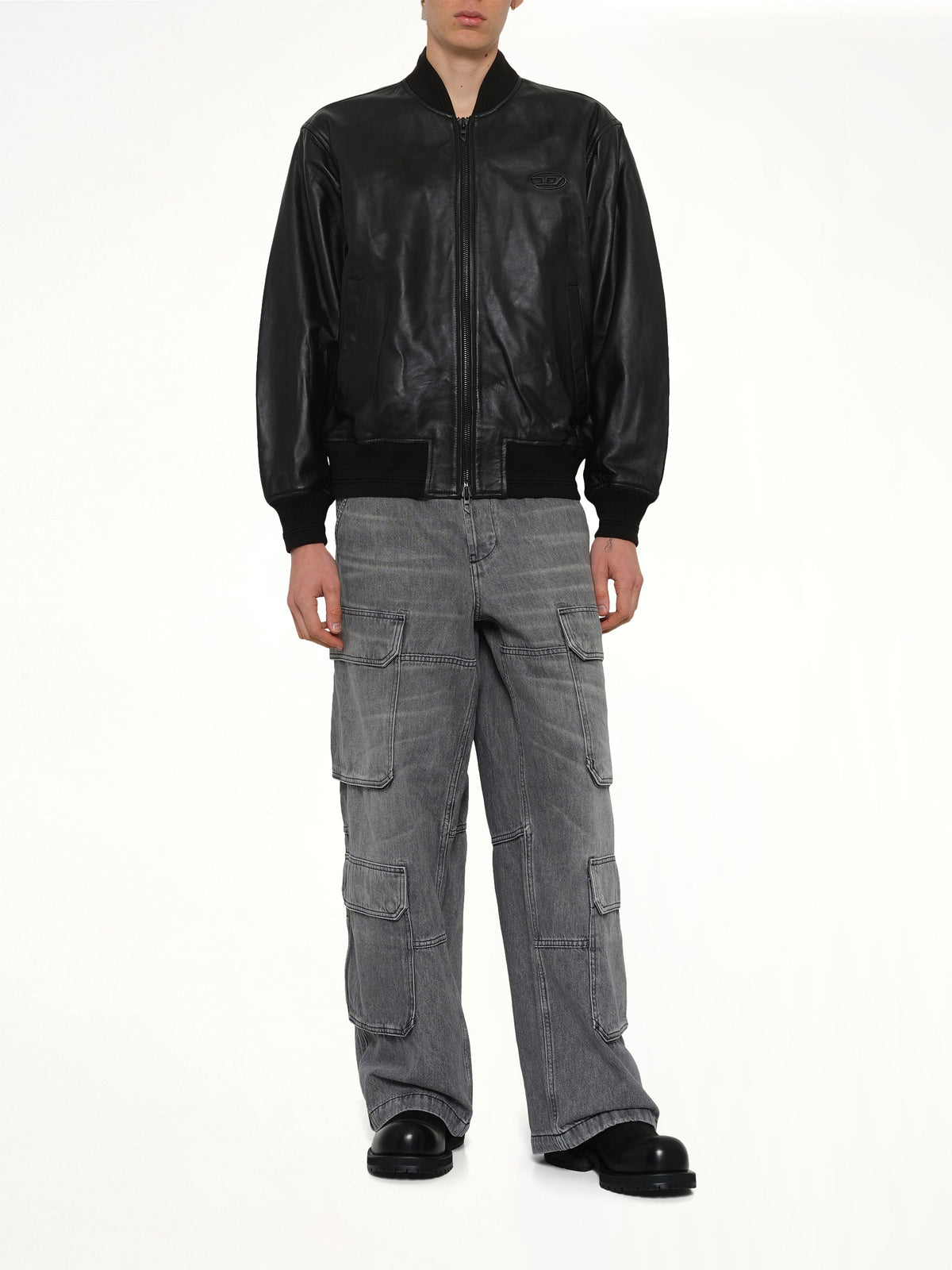 L-TYPE Leather Jacket in Black