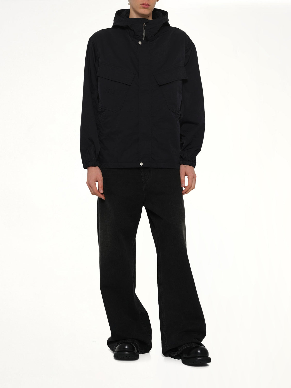 Boke Flower 2.0 Short Windbreaker in Black