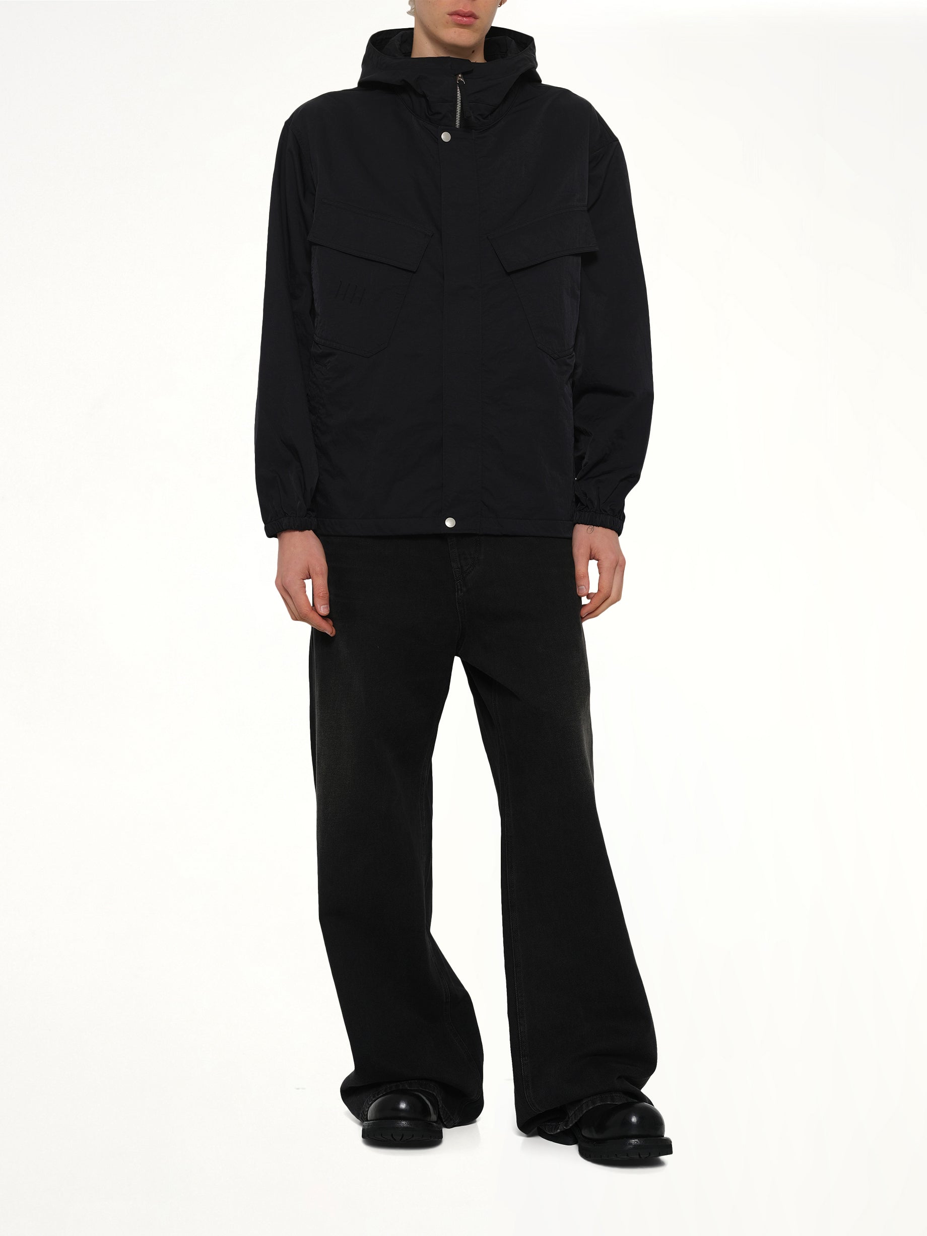 Boke Flower 2.0 Short Windbreaker in Black