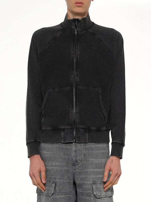 S-WAFY-ZIP-RAG Jacket in Black BLACK / S