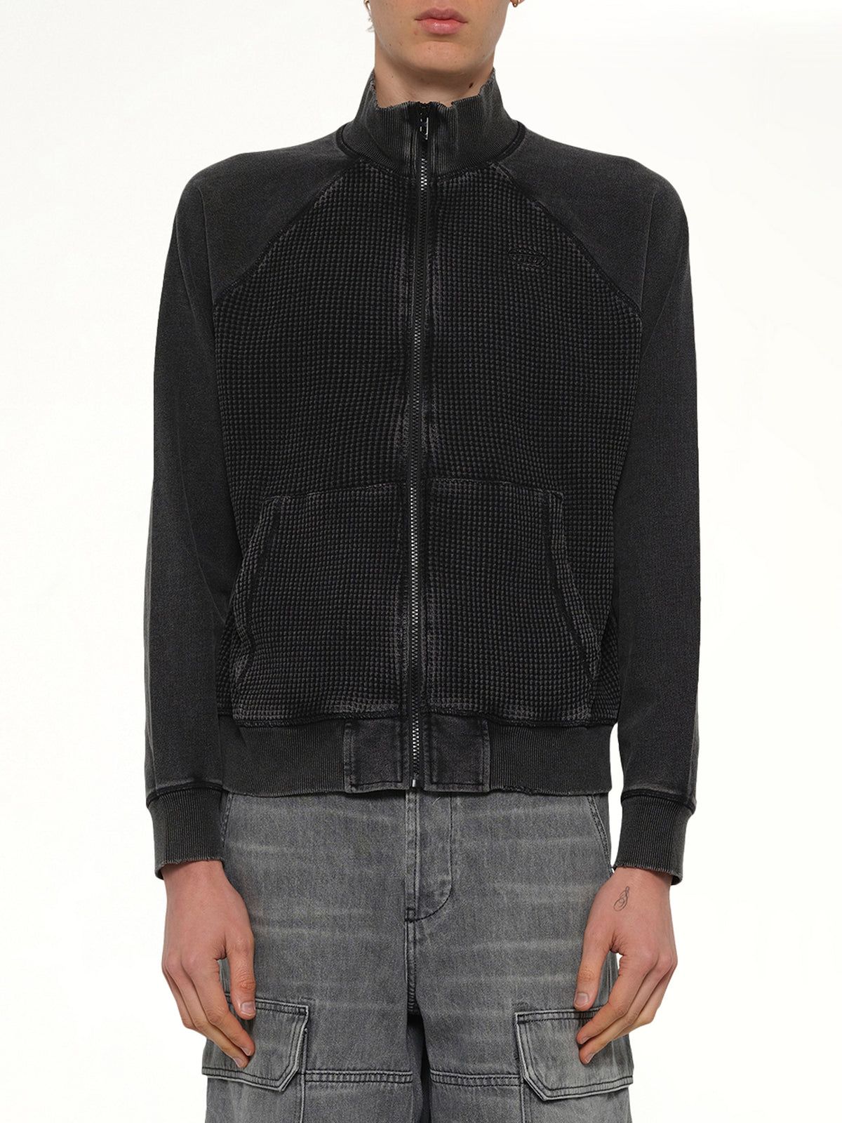 S-WAFY-ZIP-RAG Jacket in Black BLACK / S