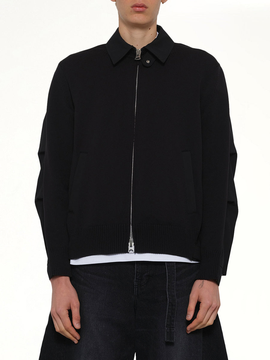 Weathercloth x Knit Blouson in Black