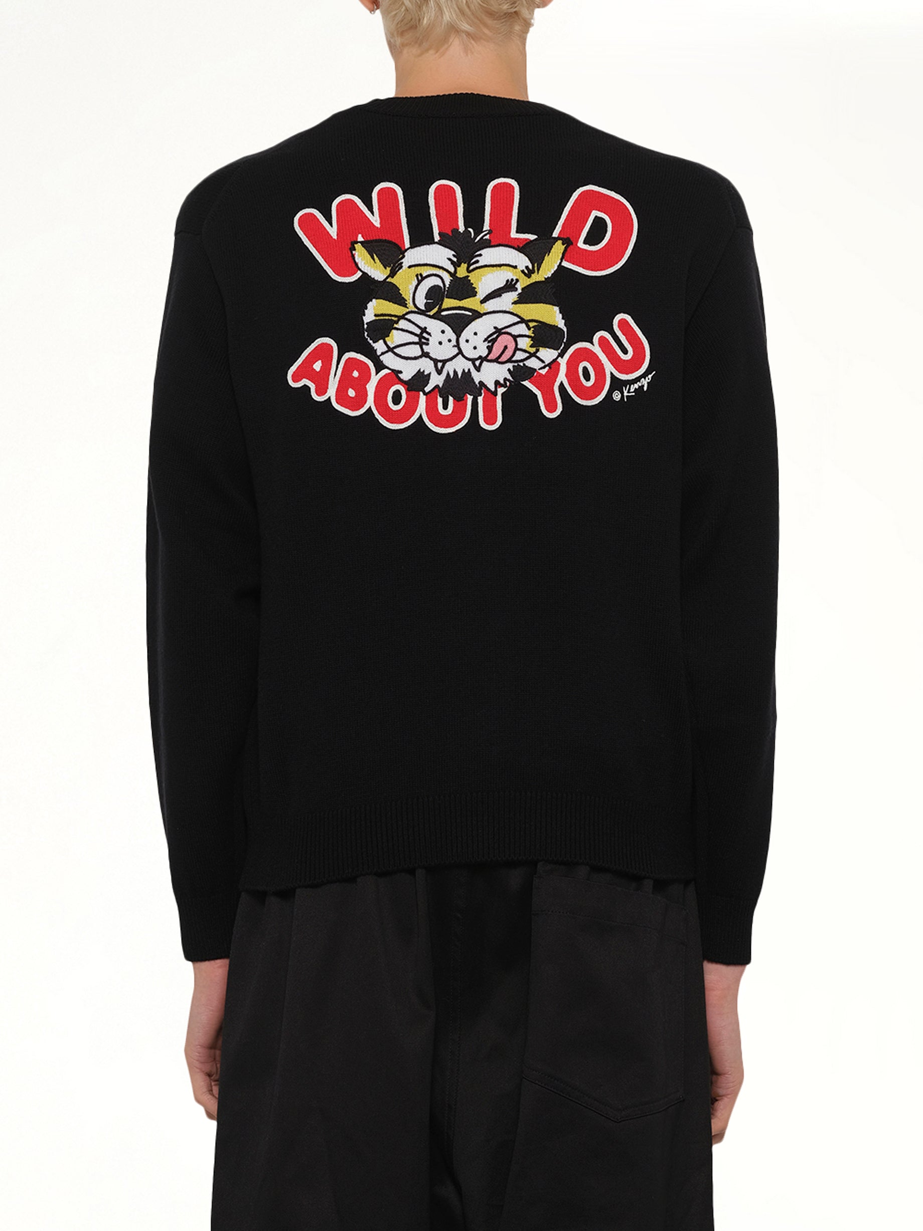 Kenzo Wild Tiger Cardigan in Black