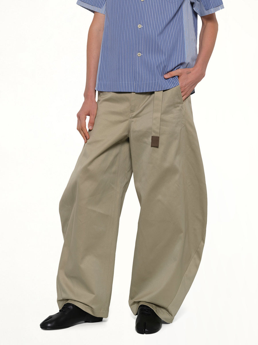 Cotton Chino Pants in Beige