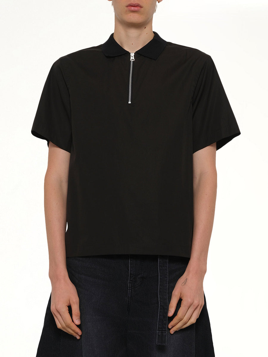 Poplin Pullover in Black