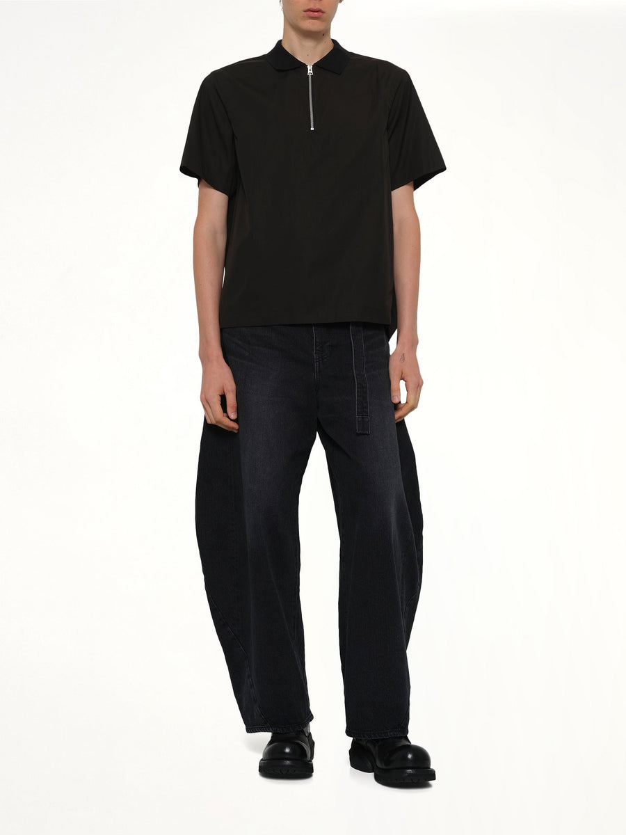 Poplin Pullover in Black