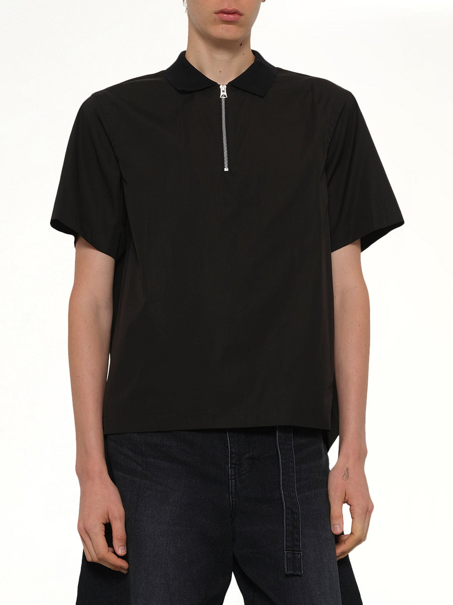Poplin Pullover in Black