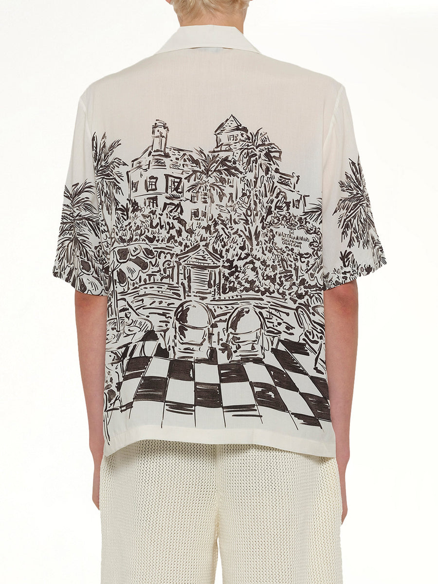 Chateau Sketch Camp Shirt in Ivory
