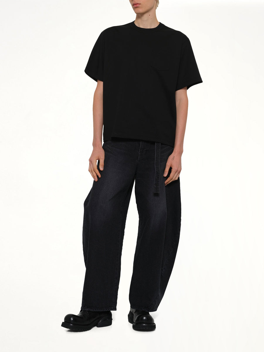 Cotton Jersey T-Shirt in Black