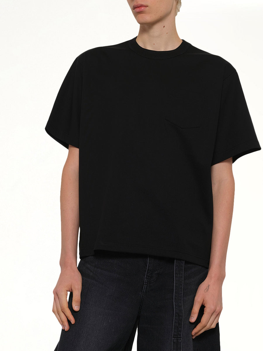 Cotton Jersey T-Shirt in Black