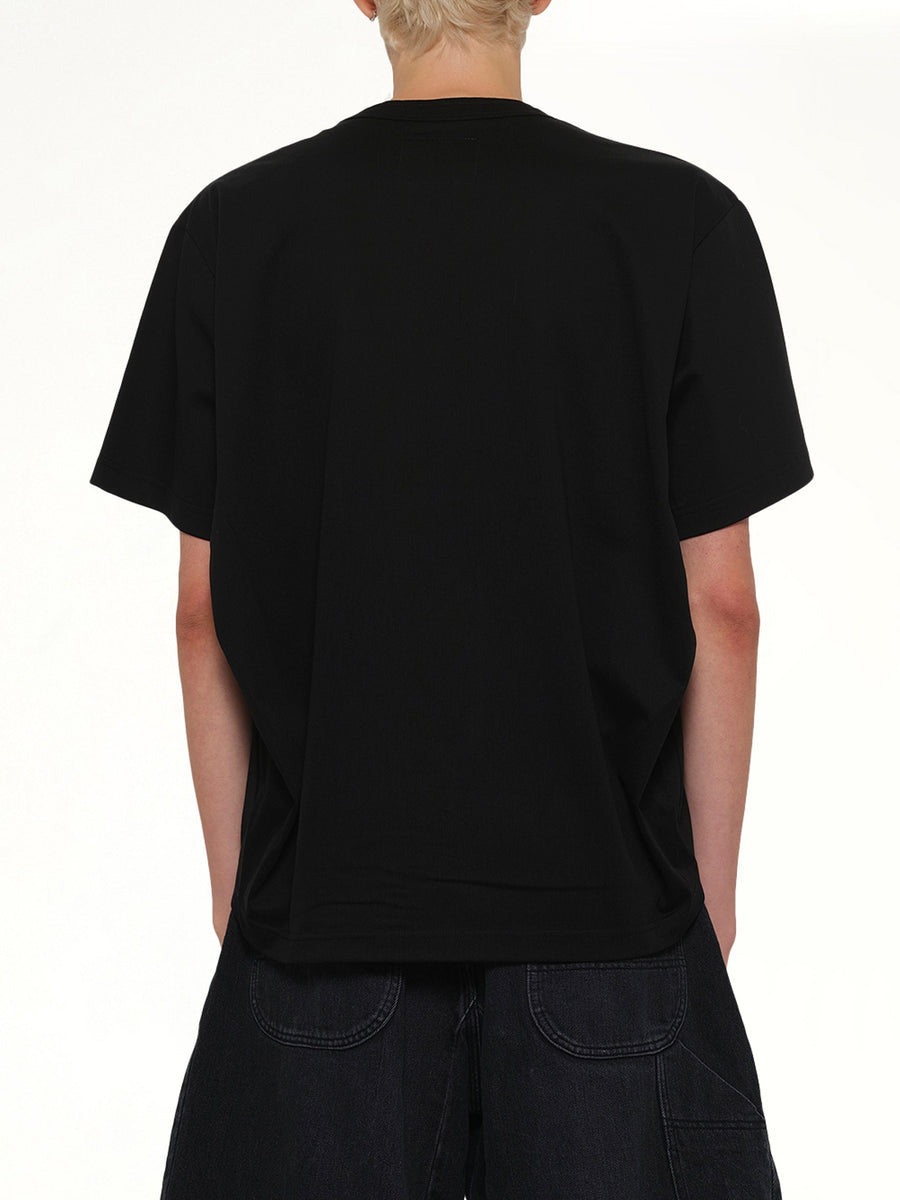 Cotton Jersey T-Shirt in Black