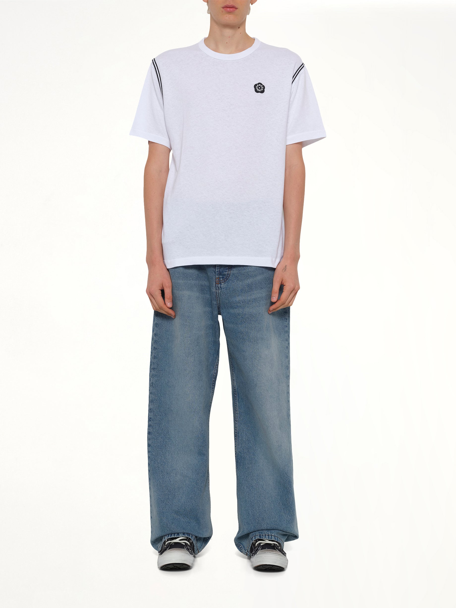 Gots Boke Flower 2.0 Embroidered Classic T-Shirt in White