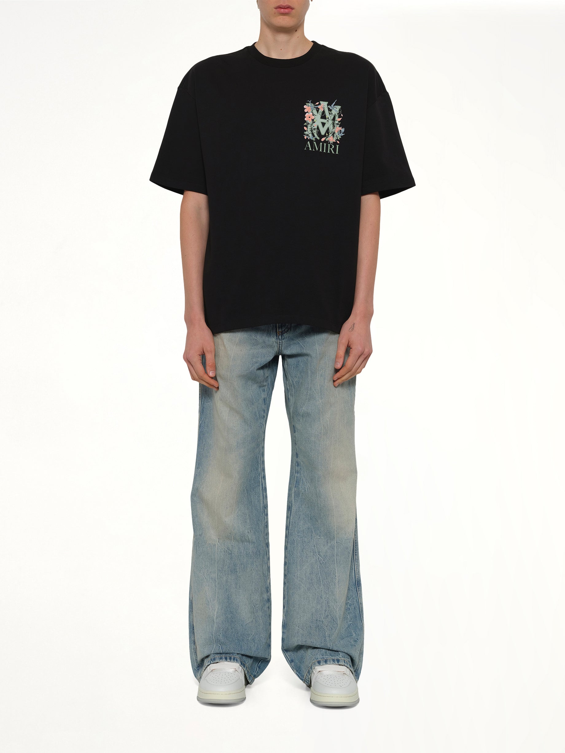 MA Floral Oversized T-Shirt in Black
