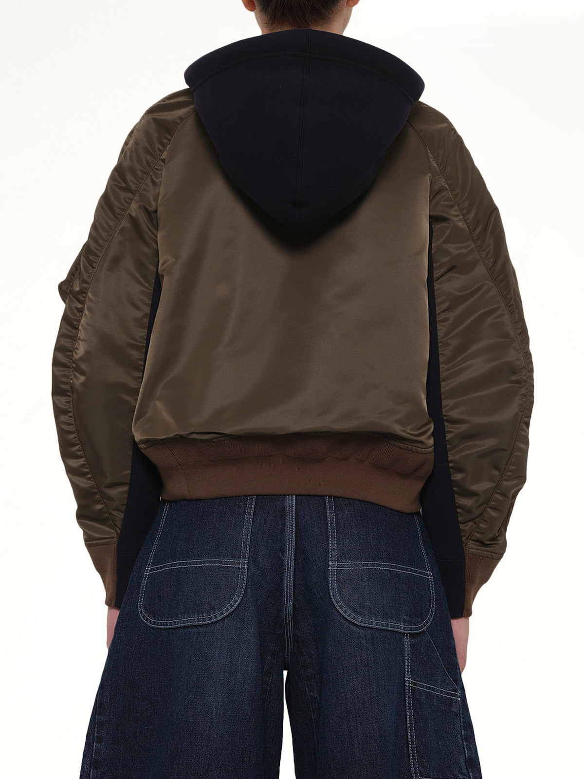 Sponge Sweat Twist Hoodie in Navy/Dark Khaki